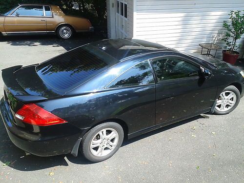 2007 Honda Accord EX Coupe Black Auto Moonroof Leather 59k Original Low Mileage, image 2