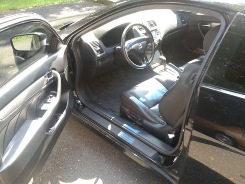 2007 Honda Accord EX Coupe Black Auto Moonroof Leather 59k Original Low Mileage, image 5