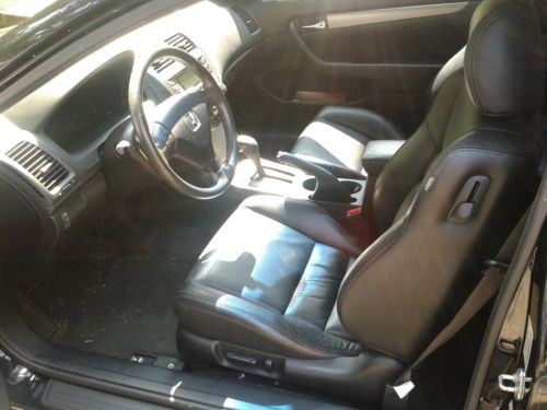 2007 Honda Accord EX Coupe Black Auto Moonroof Leather 59k Original Low Mileage, image 6