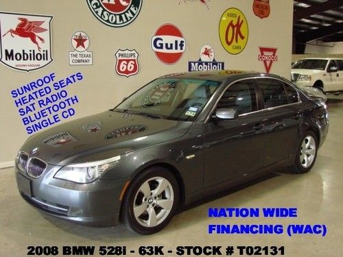 2008 528i,sunroof,heated leather,bluetooth,17in wheels,63k,we finance!!