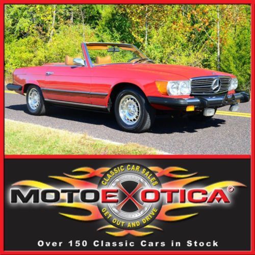 1975 mercedes benz 450sl - california car - hardtop! - signal red