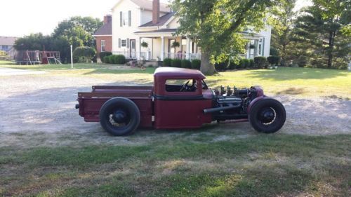 1933 Ford pickup truck chopped channelled hot rat street rod traditional 32 34, US $18,500.00, image 21