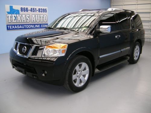 We finance!!!  2011 nissan armada sl flex fuel leather 3rd row 1 own texas auto