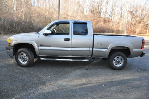 02 gmc sierra 2500 hd slt ext cab 4x4 6.6l turbo diesel no reserve clean carfax