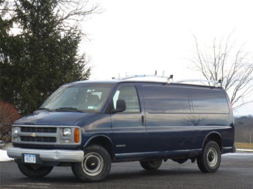 2000 chevrolet chevy express 3500 cargo van blue