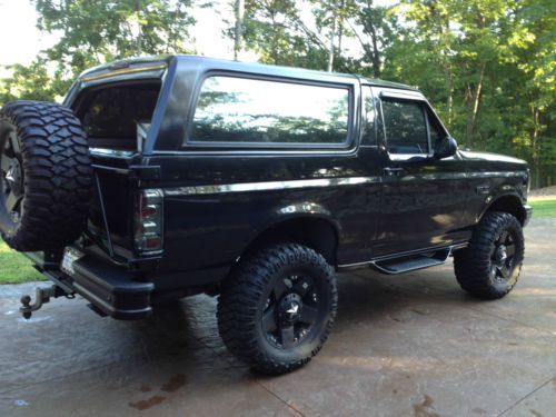 Killer 1996 Ford Bronco Customized Militia War Wagon-Tuxedo Black/ King Ranch, US $18,000.00, image 5