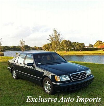 1997 mercedes-benz s420 sedan black opal on tan leather clean rare low mileage!!