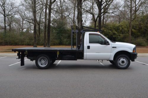 2001 ford super duty f450 7.3 diesel flat bed regular cab no accidents f-350 550