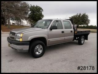 '03 v8 chevy 2500hd crewcab 8' durabed flatbed work truck - we finance!