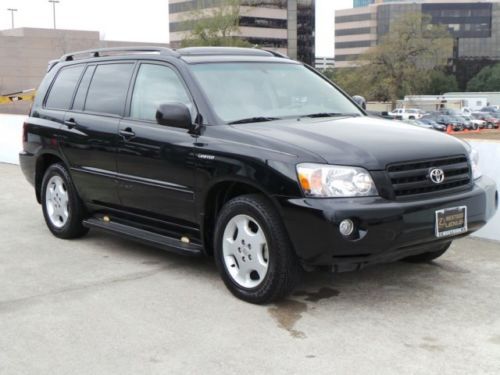 2004 toyota highlander limited 3rd row 56k miles black tan leather running board