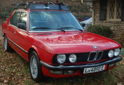1987 bmw 535is euro lights/bumpers.  red with black interior.   123000 miles