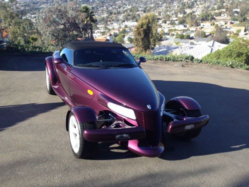 1999 plymouth prowler, purple, unique, replica, kit car, sports car, vintage