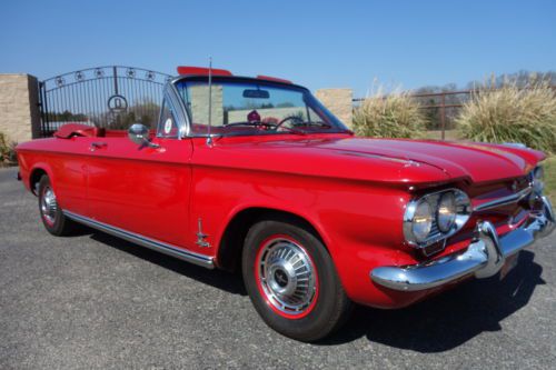 1963 chevrolet corvair monza 900 spyder convertible low original miles  restored