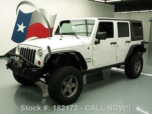 2012 jeep wrangler unltd sport hard top 4x4 lift 26k mi texas direct auto