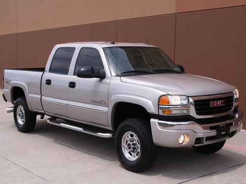 2004 gmc sierra k2500hd slt crew cab short bed 6.6l diesel 4x4 tv/dvd 1owner