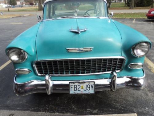 1955 Chevy Bel-Air 4-Door Turquoise/White, US $17,000.00, image 2