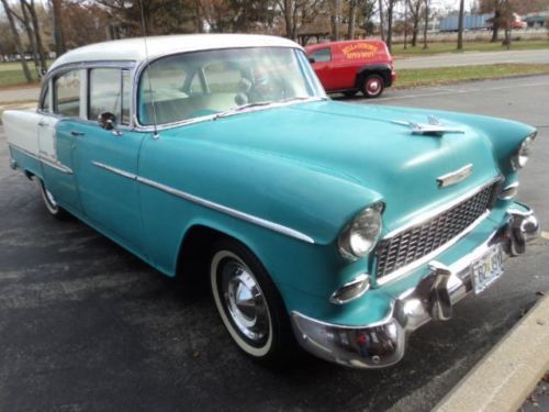1955 Chevy Bel-Air 4-Door Turquoise/White, US $17,000.00, image 3