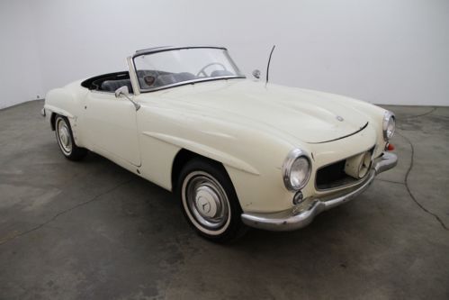 1957 mercedes-benz 190sl, white, hardtop, original car, easy restoration