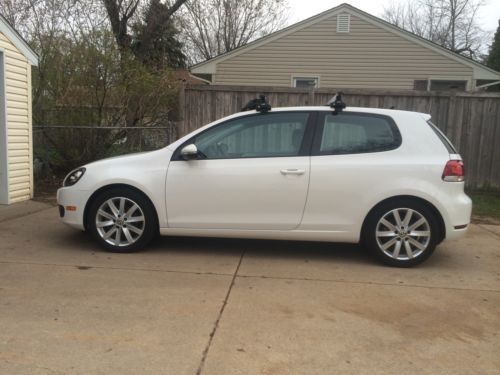 2010 vw golf tdi white 3dr manual trans 40k mi sunroof 1 owner excellent cond