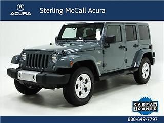 2014 jeep wrangler unlimited 4wd sahara navigation leather hard top one owner!