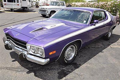 1974 plymouth road runner plum crazy purple complete restoration!  head turner!