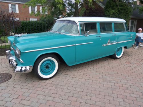 1955 chevrolet bel air station wagon classic show car street rod hot rod  chevy