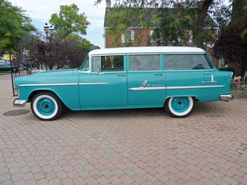 1955 Chevrolet Bel Air station wagon classic show car street rod hot rod Chevy, image 3