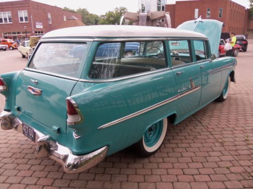 1955 Chevrolet Bel Air station wagon classic show car street rod hot rod Chevy, image 5