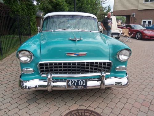 1955 Chevrolet Bel Air station wagon classic show car street rod hot rod Chevy, image 6