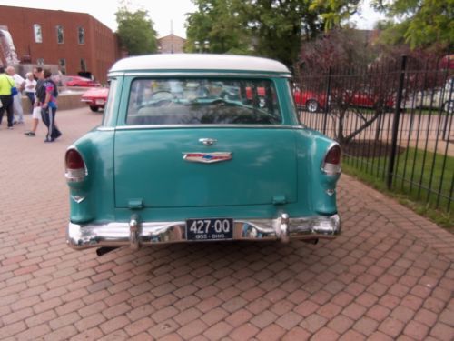 1955 Chevrolet Bel Air station wagon classic show car street rod hot rod Chevy, image 7