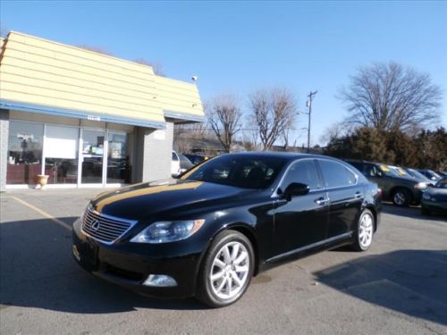 2008 black lexus ls460 l sedan 4-door 4.6l heat/cool leather, navigation
