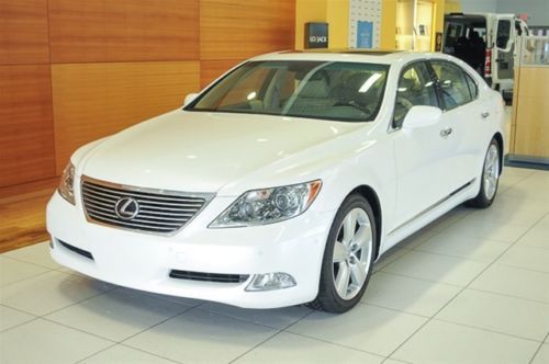 Used ls460l park assist mark levinson leather sunroof pearl white