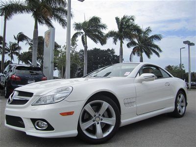 2009 sl550-navigation-convertiable-diamond white metallic-we finance and ship