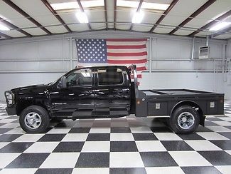 Black crew cab duramax diesel allison flatbed new tires leather loaded financing