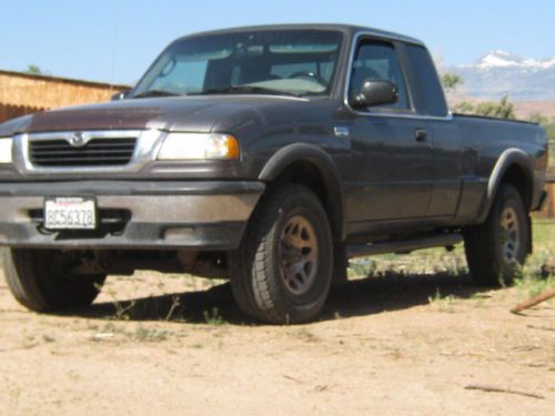 2000 mazda b-3000 4x4 clubcab metalic gray truck