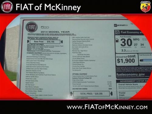 2014 Fiat 500 Pop, US $20,395.00, image 4