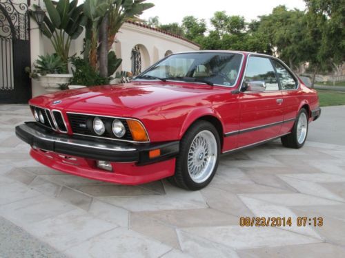 1986 bmw 635csi 5-spd e24 146k red gorgeous runs excellent clear title