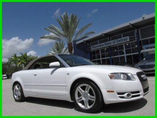 08 ibis white a-4 2.0-t turbo 2l i4 convertible *heated leather seats *low mi