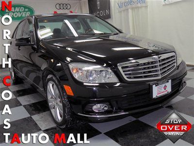 2010(10)c300 4matic awd blk/blk fact w-ty only 30k 1-owner navi heat moon save!