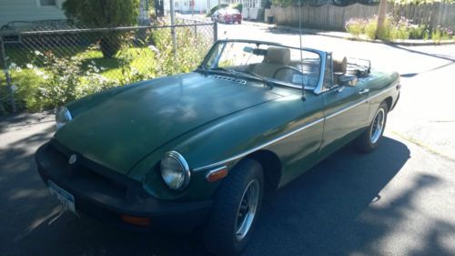 Classic british racing green mgb