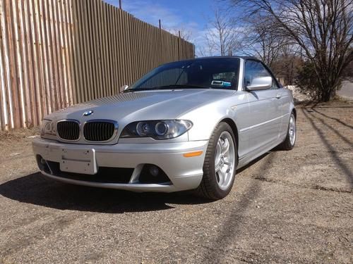 2004 silver bmw 3-series convertible leather interior salvage runs and drives