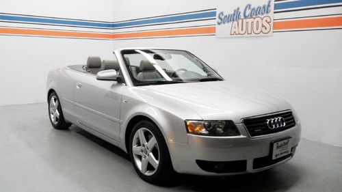 A4 convertible quattro, awd, 3.0l v6, xenon, leather, warranty!!  we finance!!