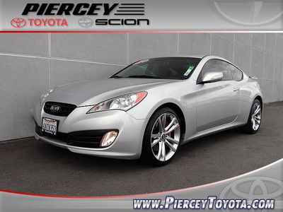 Leather nav genesis coupe 3.8 track coupe 2d silver rwd abs (4-wheel) moon roof
