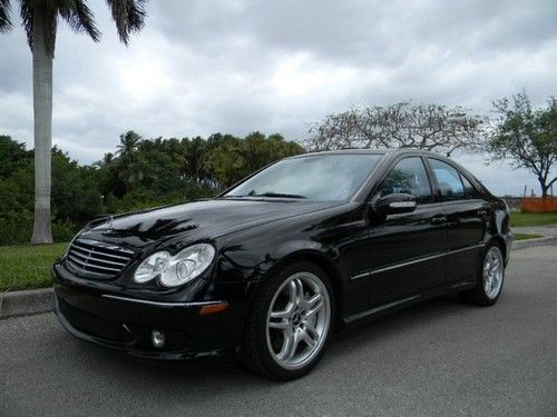 05 c55 amg navigation! sunroof! amg twin-spoke wheels, clean carfax, mint! fl