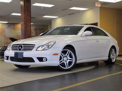 2006 cls 500 amg sport white/gray navigation keyless-go xenon amg whls serviced