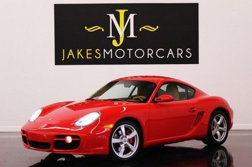 2007 porsche cayman s, red/tan, only 27k miles, 6 speed, nav, pristine car!!