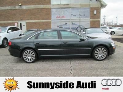 Audi 2005 a8l dk. green 73k one-owner sunshade 19" wheels cold weather pkg