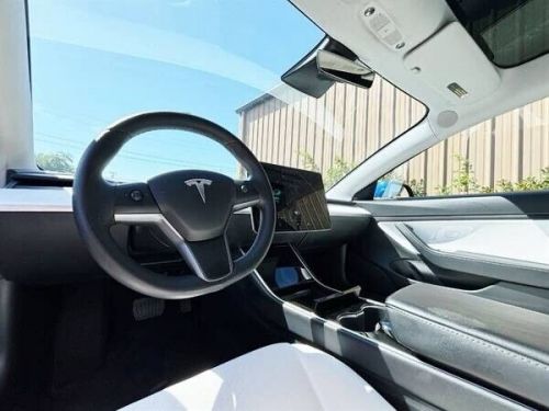 2020 tesla model 3 standard range plus + white interior