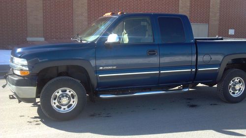 2002 chevy silverado 2500hd ls 4x4 extended cab minute mount 8ft fisher plow