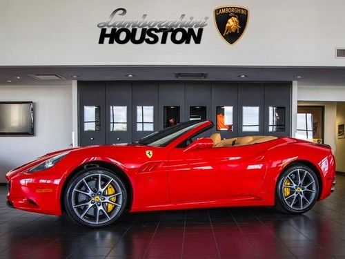 2011 ferrari california 2+2 corsa red nav carbon fiber beige leather magneride